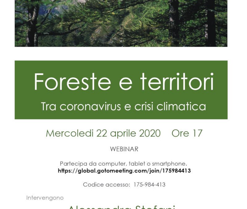 Webinar: foreste e territori tra coronavirus e crisi climatica