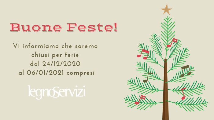 Auguri di buone feste e chiusura natalizia