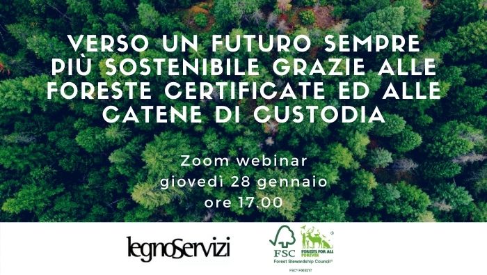 Legno Servizi e FSC organizzano il secondo webinar sulla certificazione forestale e le catene di custodia