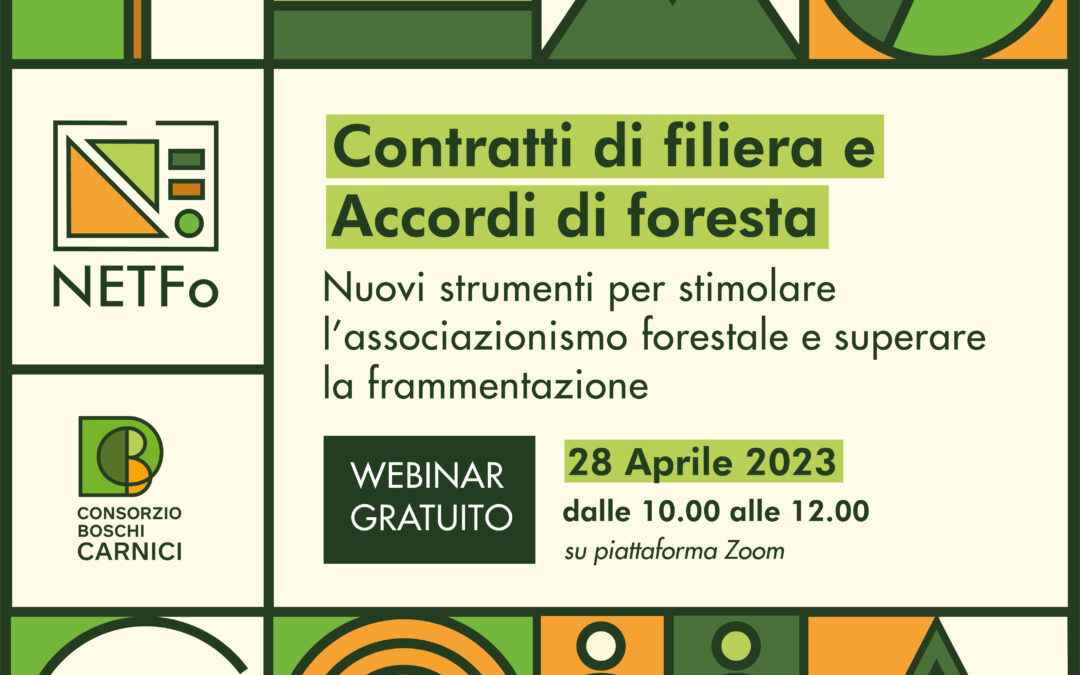 Contratti di filiera e accordi di foresta