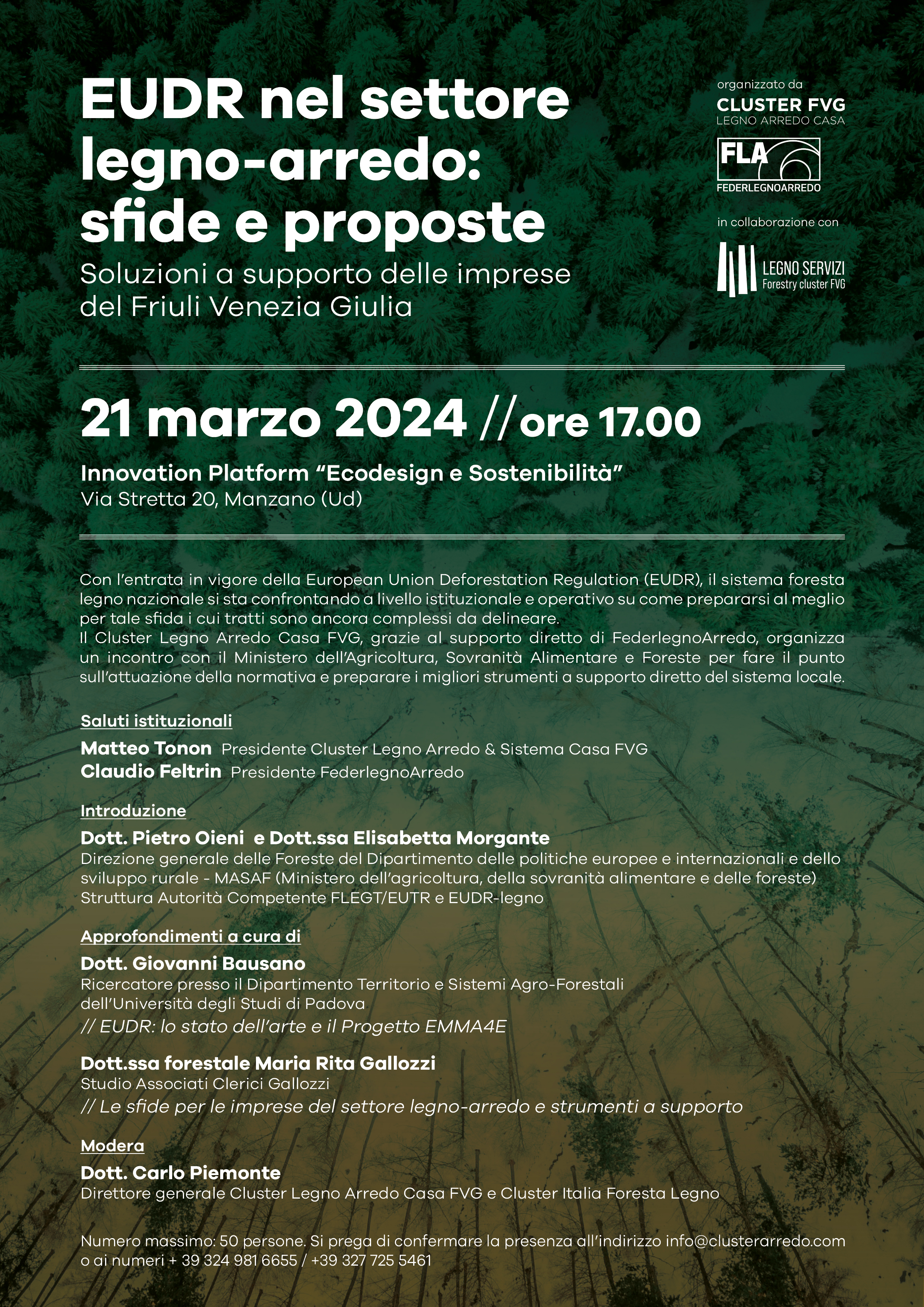 Evento 21.03.24 “EUDR nel settore legno-arredo: sfide e proposte”