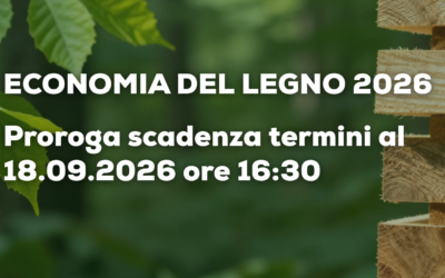 Economia del Legno 2026: prorogata la scadenza del bando
